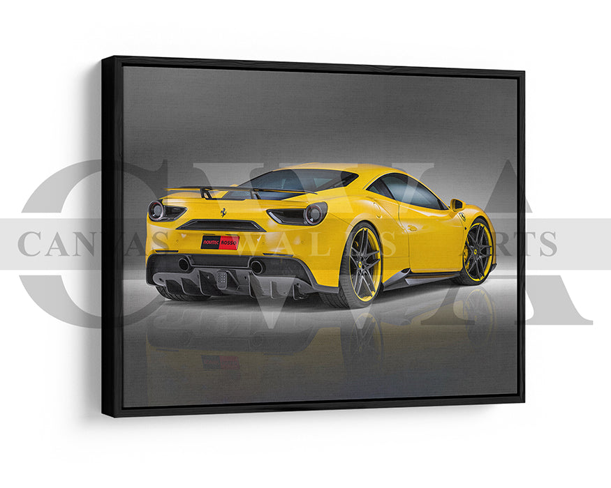 Novitec Ferrari 488 GTB Canvas Wall Art Sports Car Poster Print