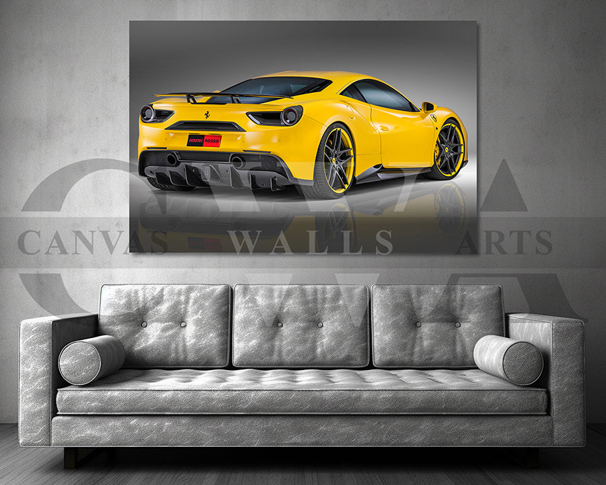 Novitec Ferrari 488 GTB Canvas Wall Art Sports Car Poster Print