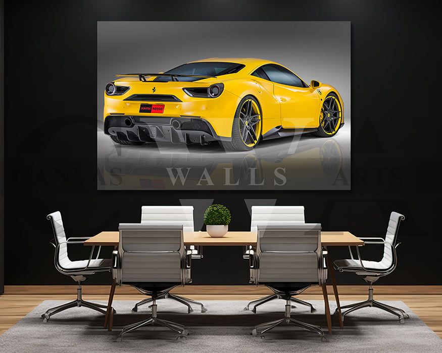 Novitec Ferrari 488 GTB Canvas Wall Art Sports Car Poster Print