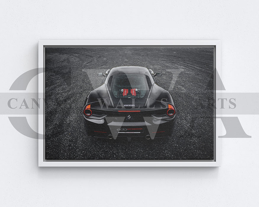 Ferrari 488 GTB Canvas Wall Art Sports Car Poster Print