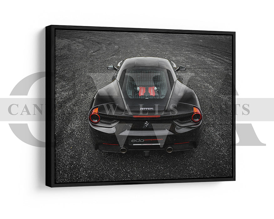 Ferrari 488 GTB Canvas Wall Art Sports Car Poster Print