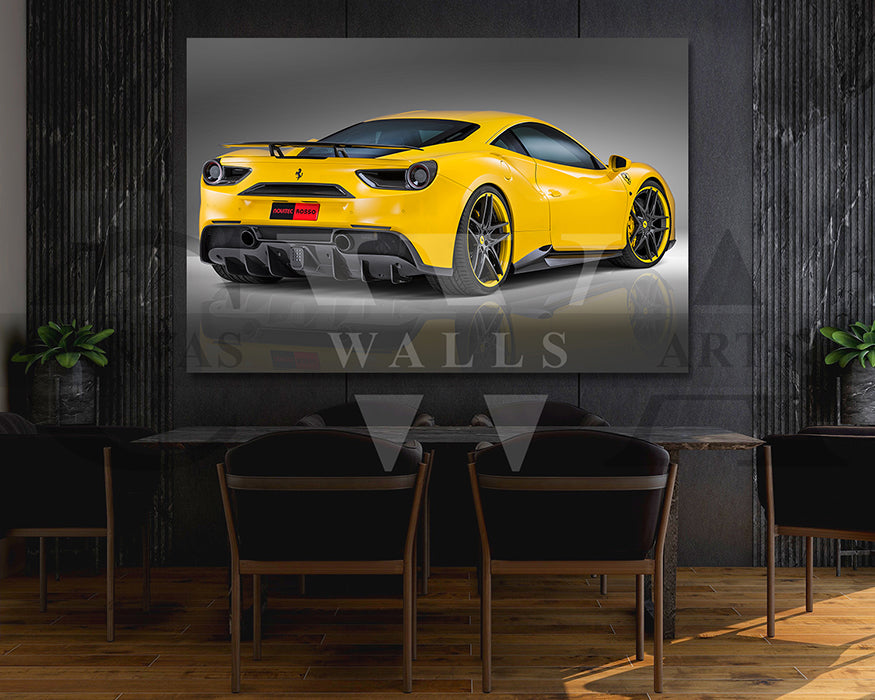 Novitec Ferrari 488 GTB Canvas Wall Art Sports Car Poster Print