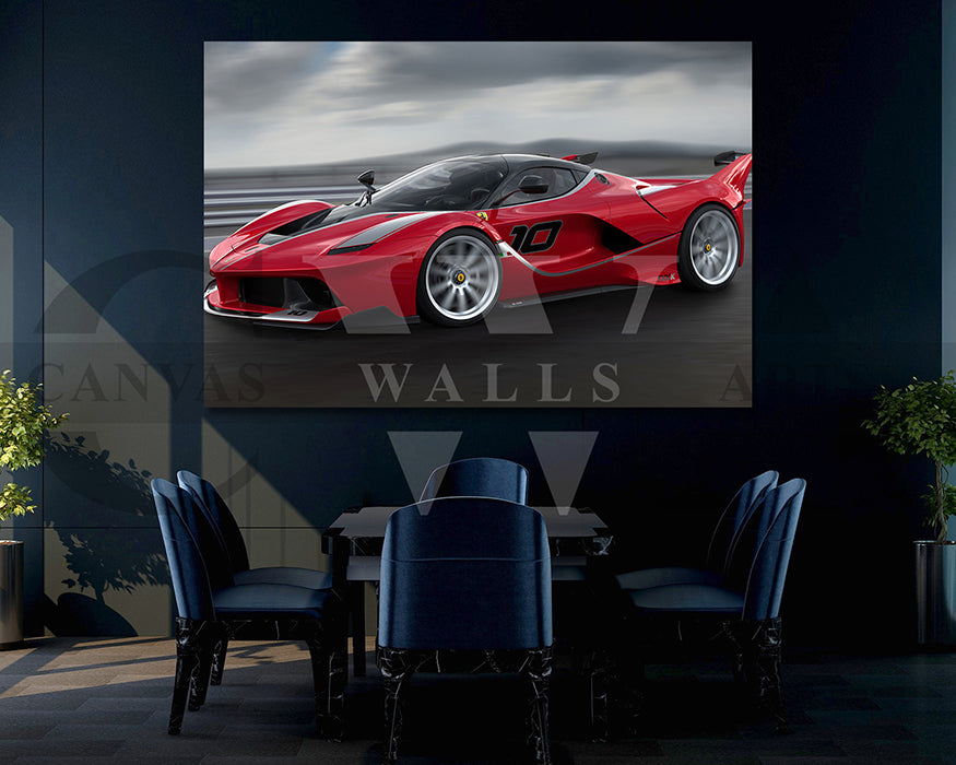 Ferrari FXX K Canvas Wall Art Car Poster Prints