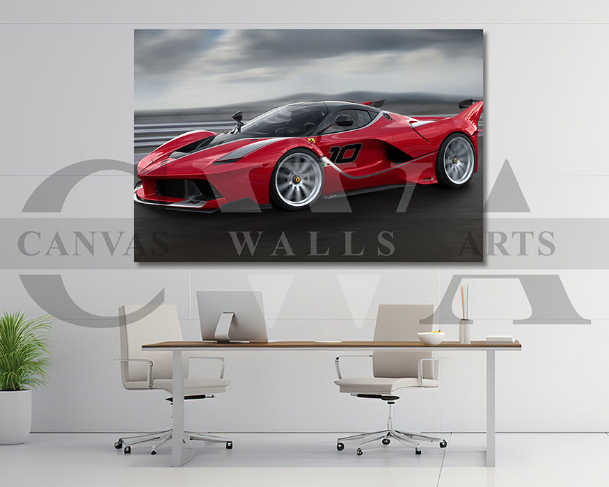 Ferrari FXX K Canvas Wall Art Car Poster Prints