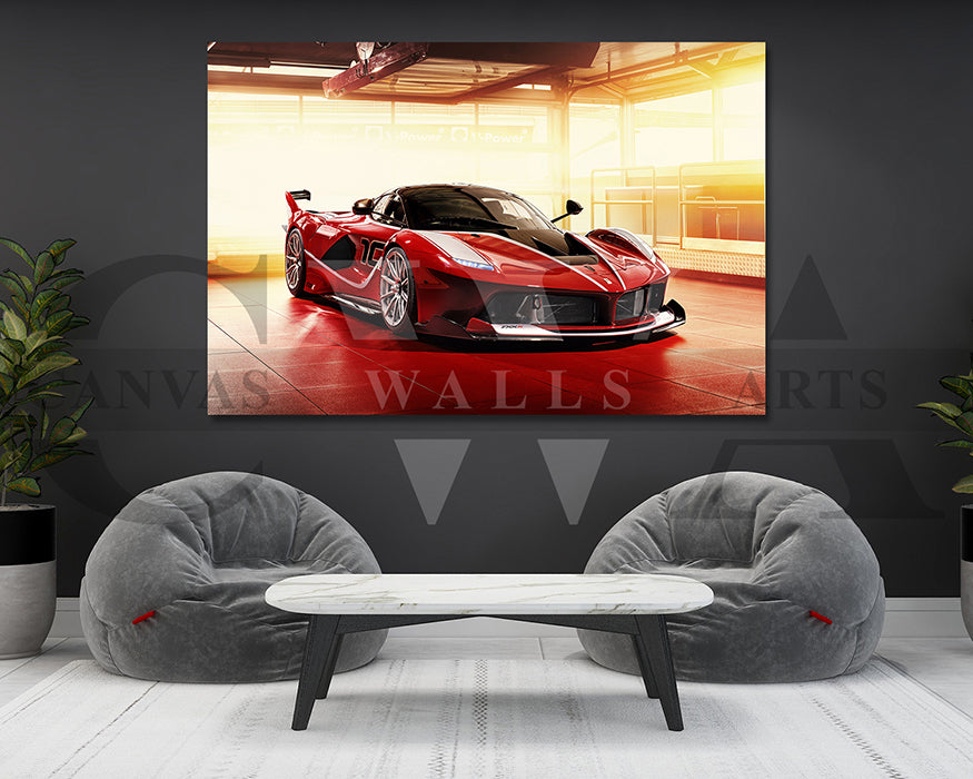 Ferrari FXX K Canvas Wall Art Hayper Car Poster Print