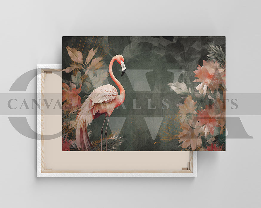 Flamingo Canvas Wall Art Bird Poster Print