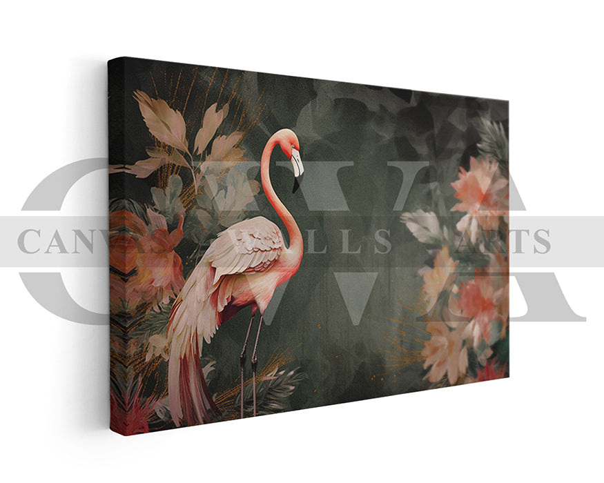 Flamingo Canvas Wall Art Bird Poster Print