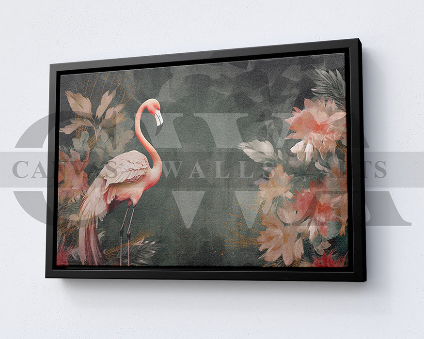 Flamingo Canvas Wall Art Bird Poster Print