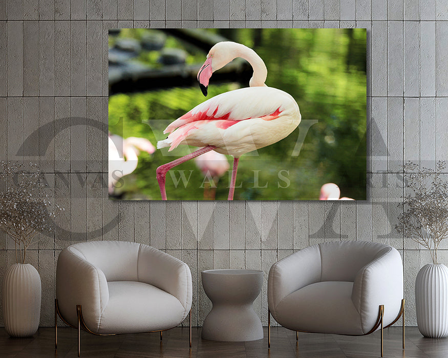 Flamingo Canvas Wall Arts Bird Poster Print