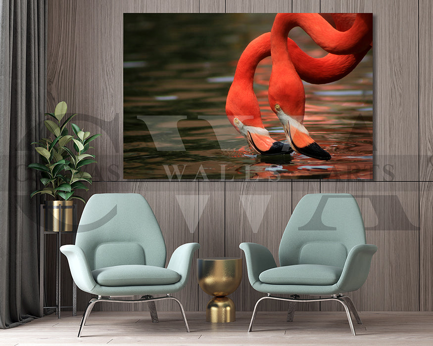 Flamingo Canvas Wall Art Bird Poster Arts