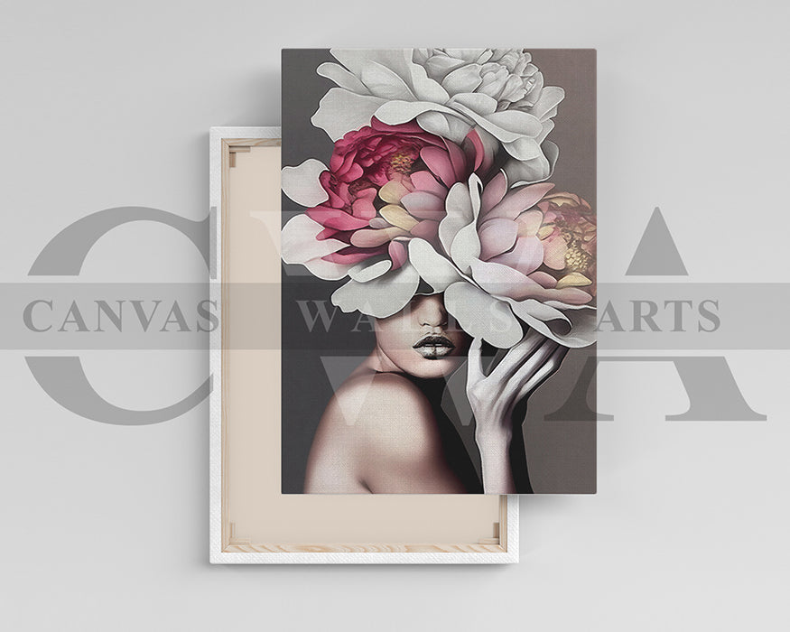 Flower Head Girl Wall Decor
