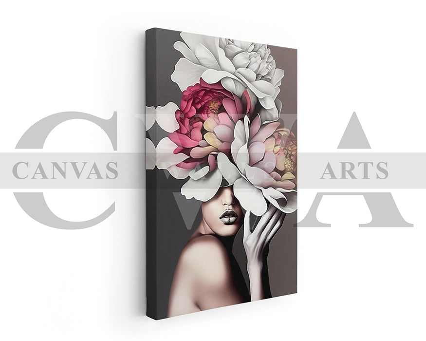 Flower Head Girl Wall Decor