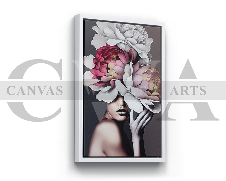 Flower Head Girl Wall Decor