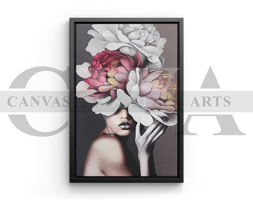 Flower Head Girl Wall Decor