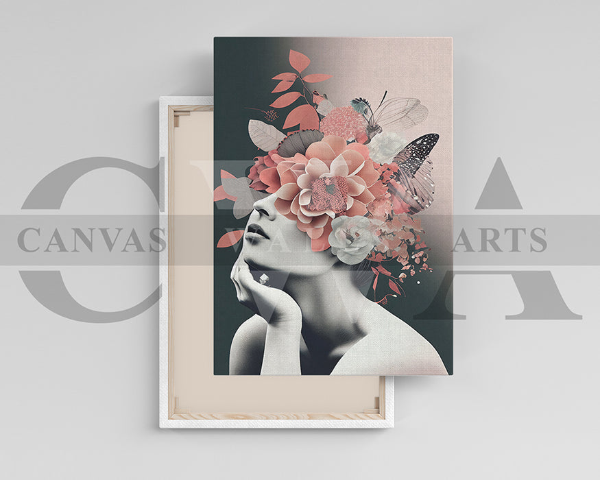 Flower Head Woman Canvas Print