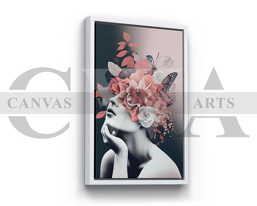 Flower Head Woman Canvas Print