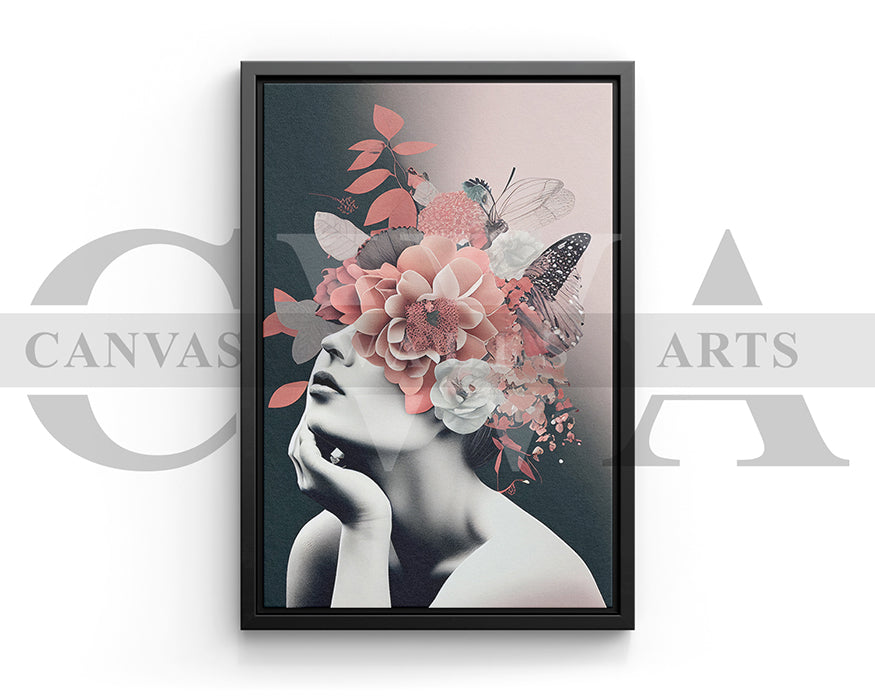 Flower Head Woman Canvas Print