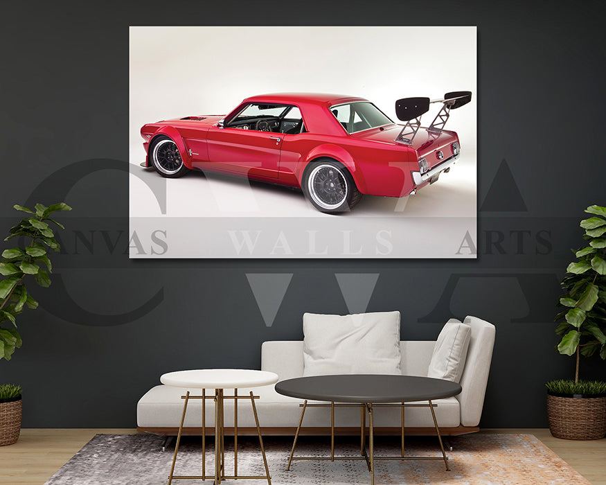Ford Mustang Canvas Wall Art Car Poster Print