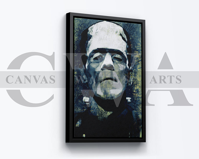 Frankenstein Canvas Wall Art Abstract Movie Poster