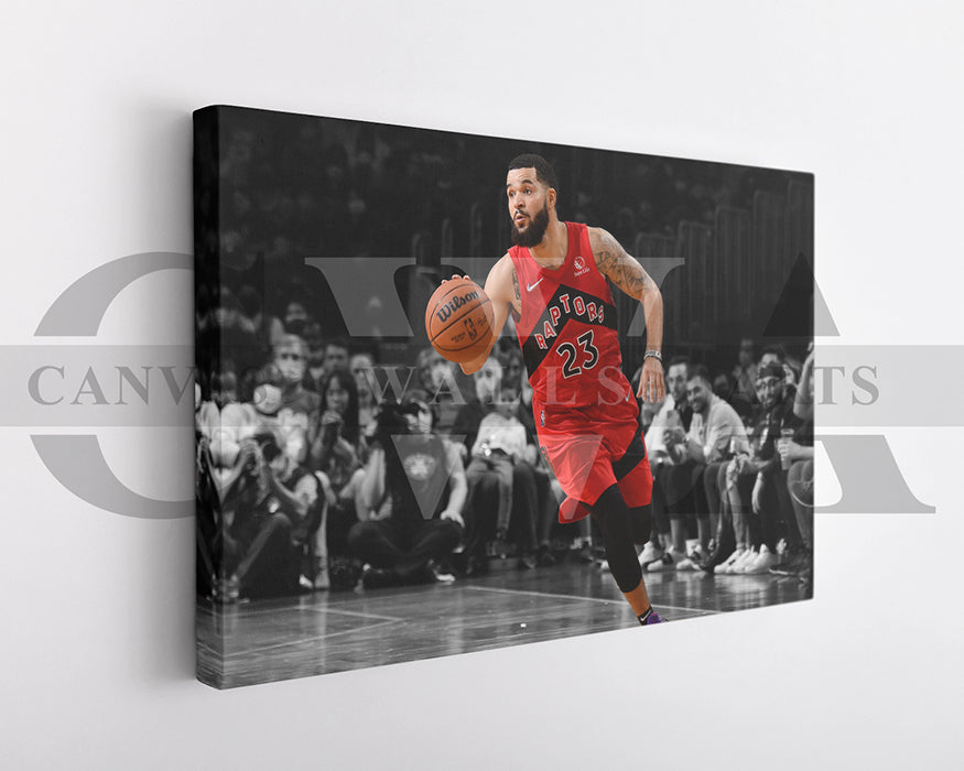 Fred VanVleet Black & White Canvas Art Basketball Canvas Wall Art