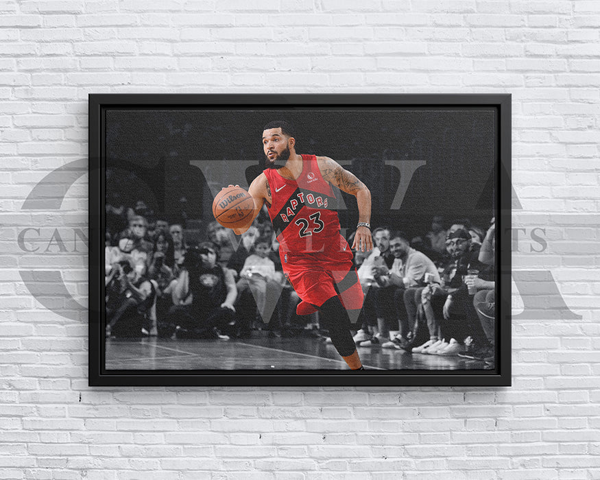 Fred VanVleet Black & White Canvas Art Basketball Canvas Wall Art