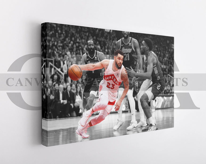 Fred VanVleet Black & White Canvas Art Basketball Canvas Wall Art
