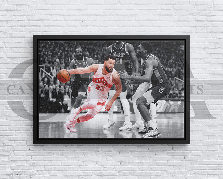 Fred VanVleet Black & White Canvas Art Basketball Canvas Wall Art
