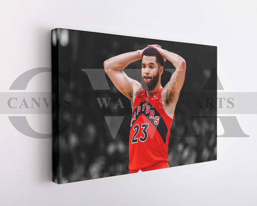 Fred VanVleet Black & White Canvas Art Basketball Canvas Wall Art