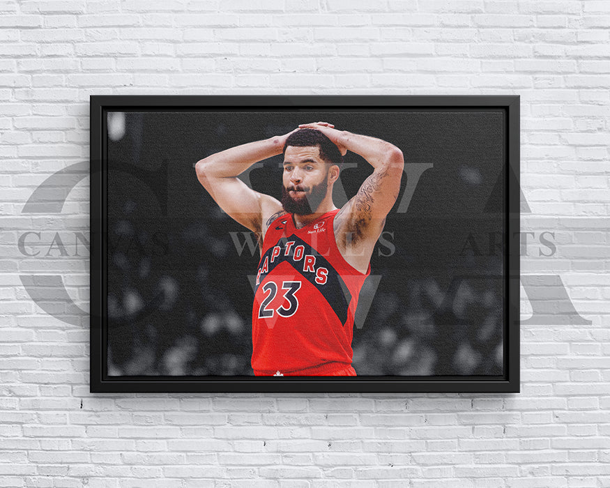 Fred VanVleet Black & White Canvas Art Basketball Canvas Wall Art