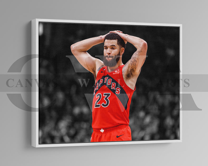 Fred VanVleet Black & White Canvas Art Basketball Canvas Wall Art