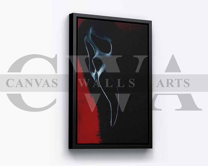 Ghost Mask Canvas Wall Art Abstract Movie Poster