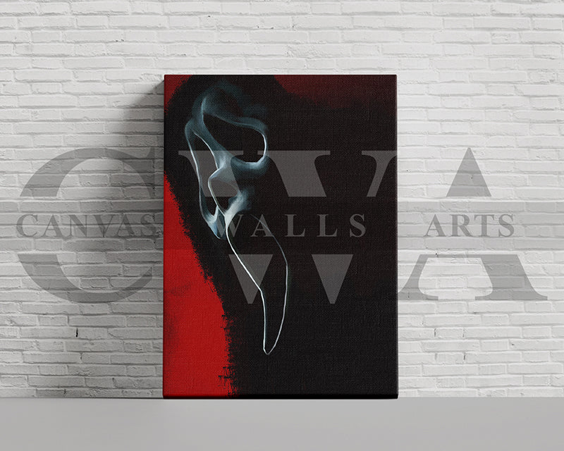 Ghost Mask Canvas Wall Art Abstract Movie Poster