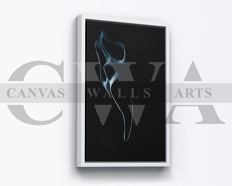 Ghost Face Mask Canvas Wall Art Abstract Movie Poster