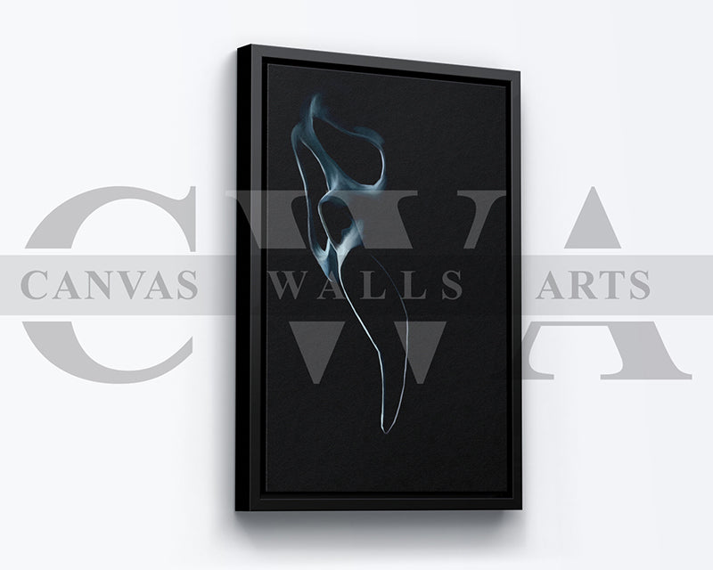 Ghost Face Mask Canvas Wall Art Abstract Movie Poster