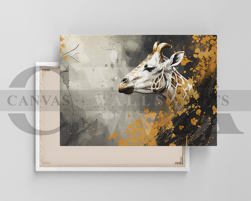 Giraffe Canvas Wall Art Animal Poster Print