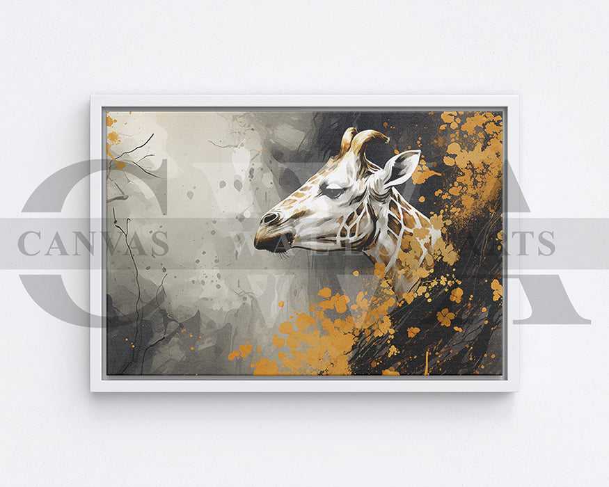 Giraffe Canvas Wall Art Animal Poster Print