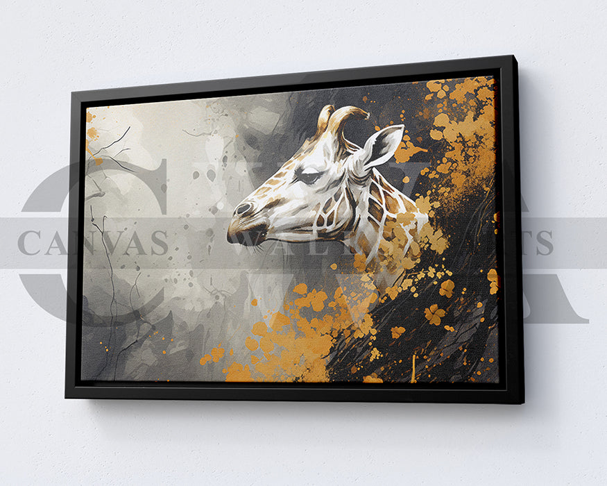 Giraffe Canvas Wall Art Animal Poster Print