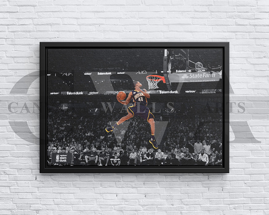 Glenn Robinson Black & White Canvas Art Basketball Canvas Wall Art