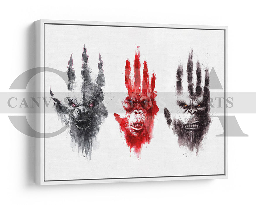 Godzilla x Kong The New Empire Canvas Wall Art