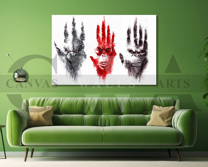 Godzilla x Kong The New Empire Canvas Wall Art