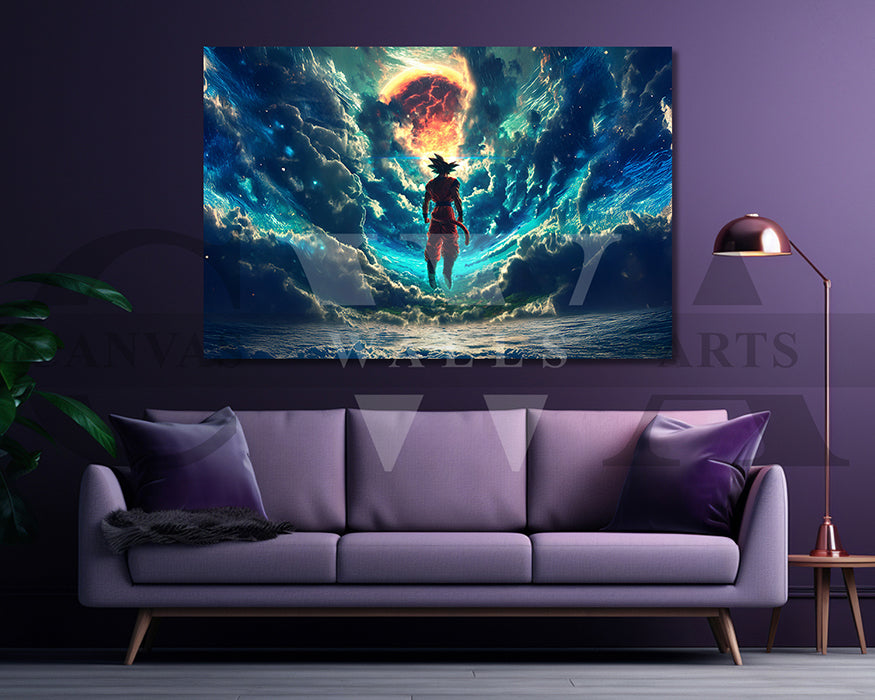 Goku Earth Greatest Defender Canvas Wall Art