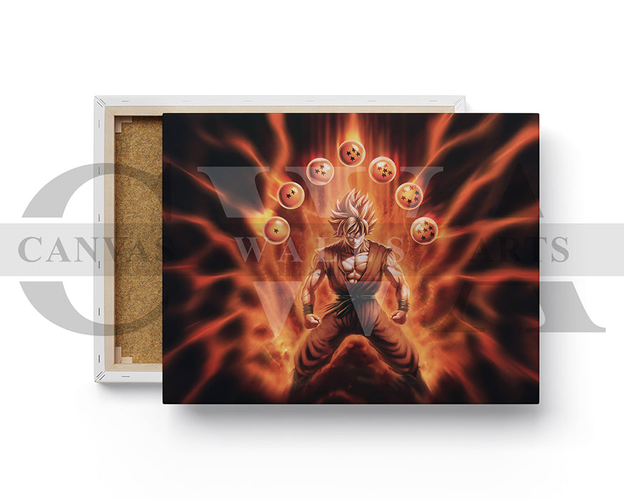Goku Stronger Than Yesterday Canvas Wall Art