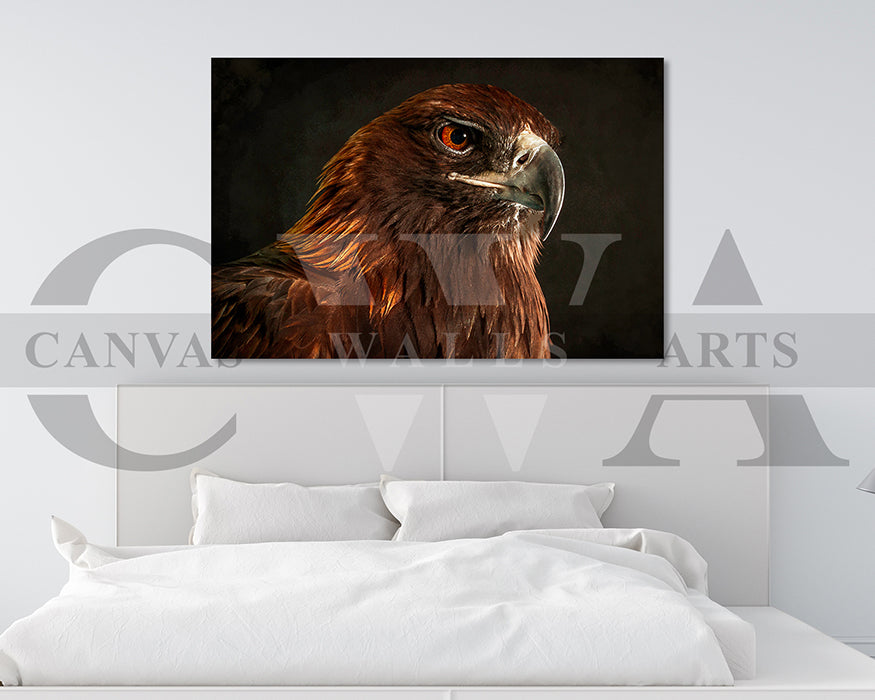 Golden Eagle Canvas Wall Art Bird Poster Print