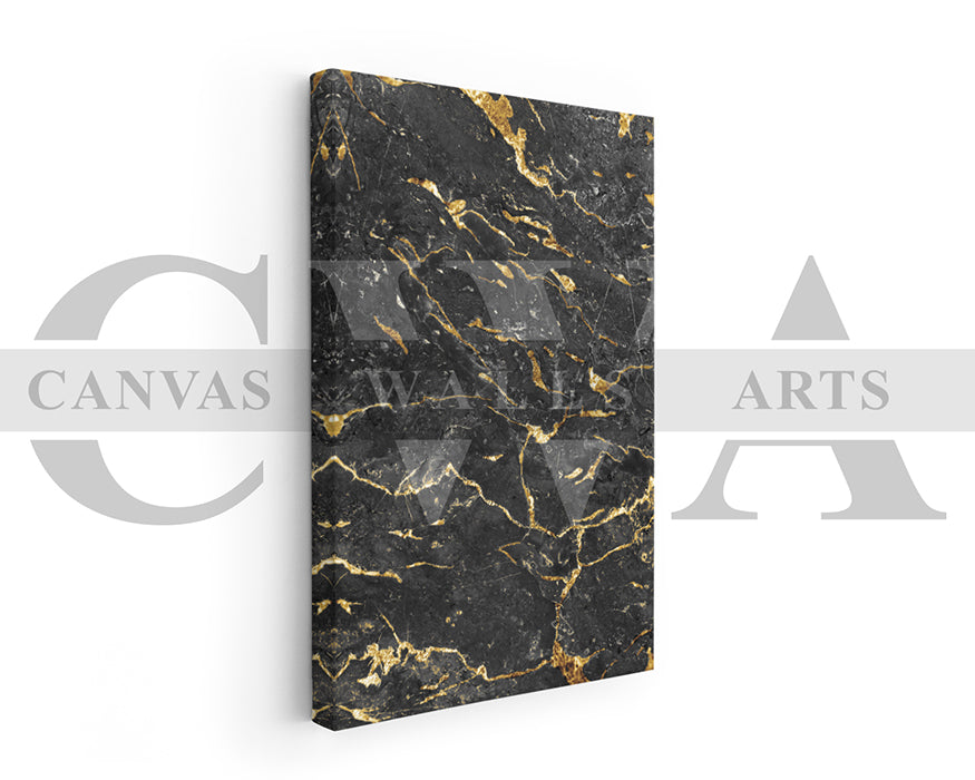 Gray and Gold Marble Canvas Wall Art