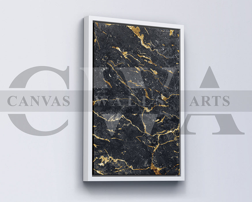 Gray and Gold Marble Canvas Wall Art