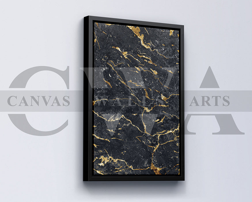 Gray and Gold Marble Canvas Wall Art