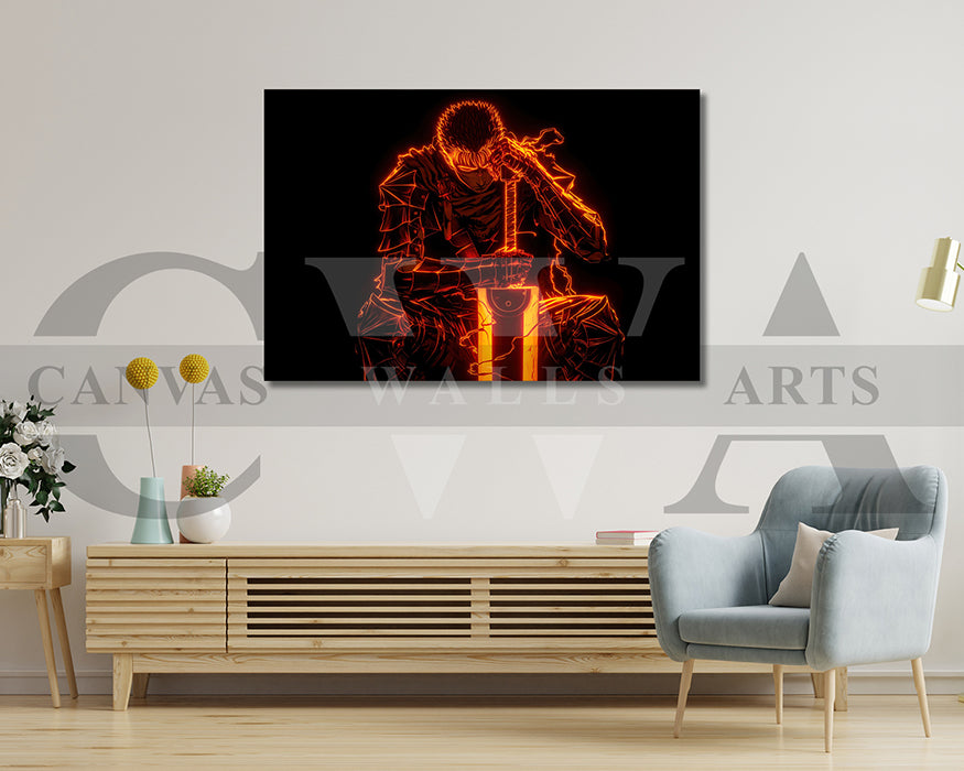 Guts Manga Berserk Canvas Wall Art