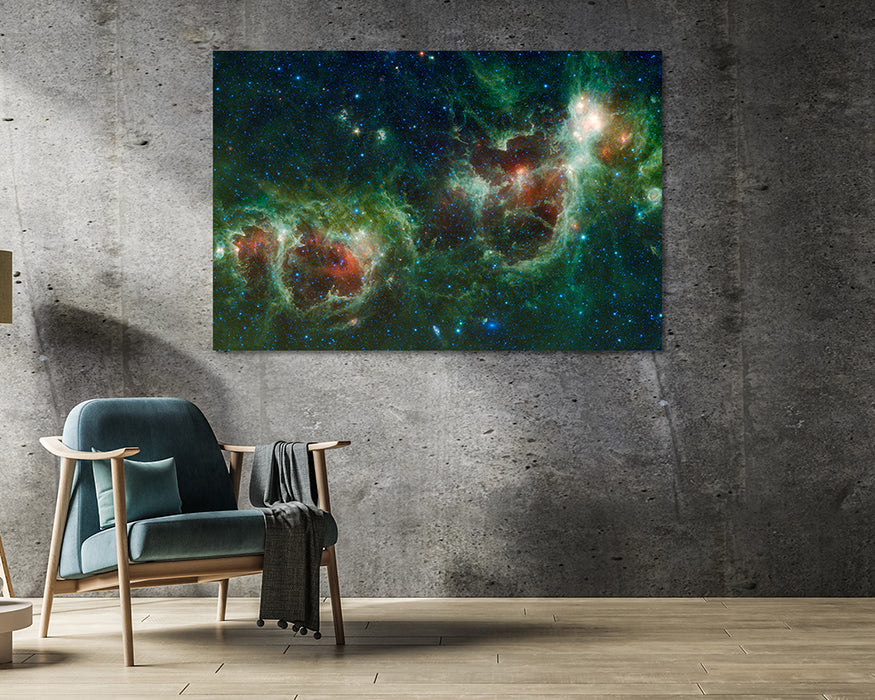 Heart and Soul Nebula Canvas Wall Art Galaxy Wall Decor