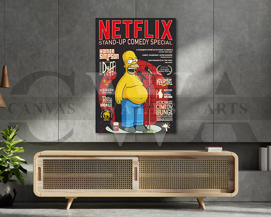 Homer Netflix Stand-up Comedy Canvas Wall Art