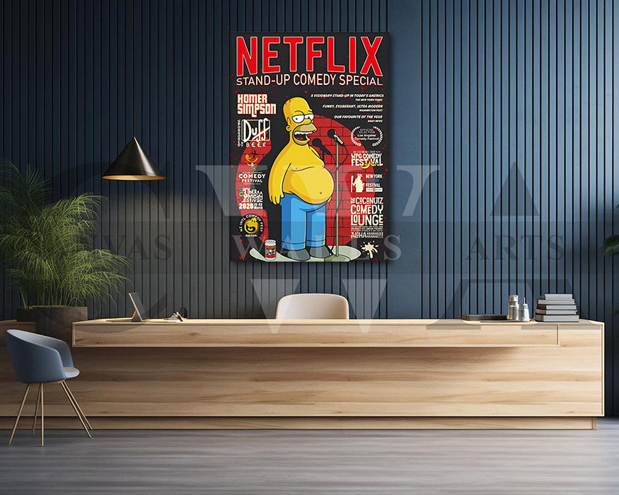Homer Netflix Stand-up Comedy Canvas Wall Art